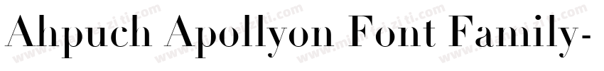 Ahpuch Apollyon Font Family字体转换